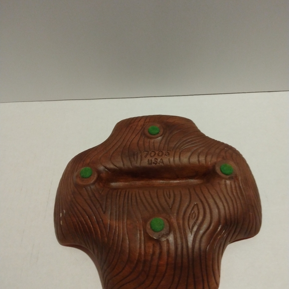 Vtg 1960s retro orange and brown ashtray. - Picture 3 of 3